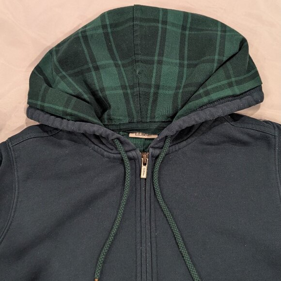 L.L. Bean L.L.Bean 1912 Sweatshirt, Flannel-Lined Hoodie (Green) - Picture 4 of 16